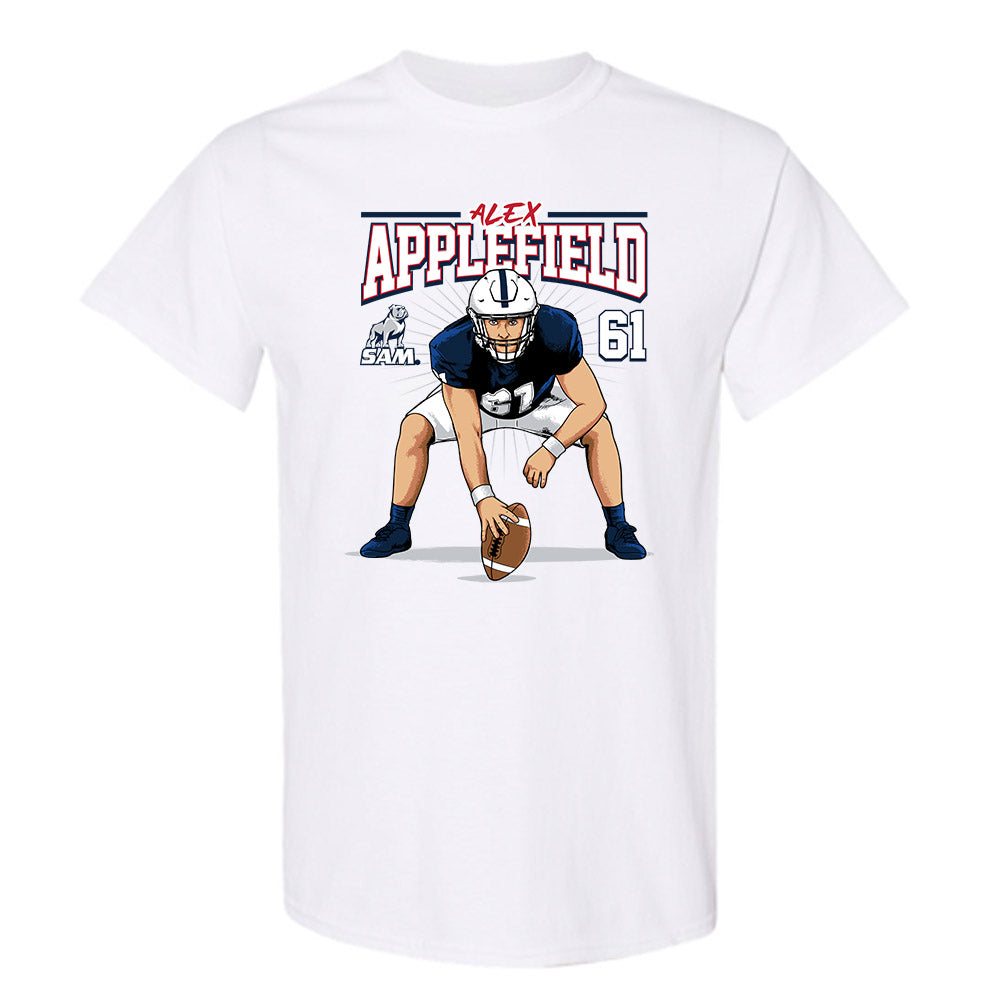 Samford - NCAA Football : Alex Applefield - T-Shirt Player Illustration