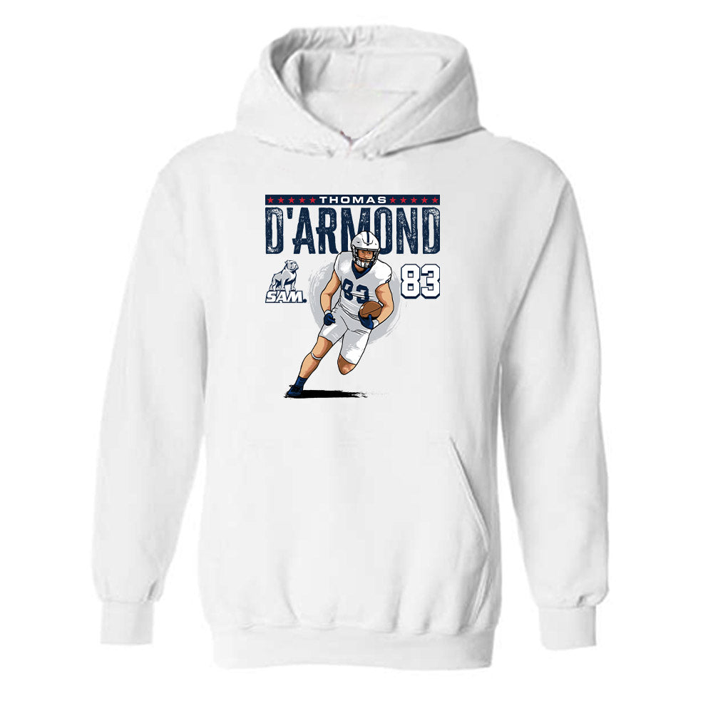 Samford - NCAA Football : Thomas D'Armond - Hooded Sweatshirt Player Illustration