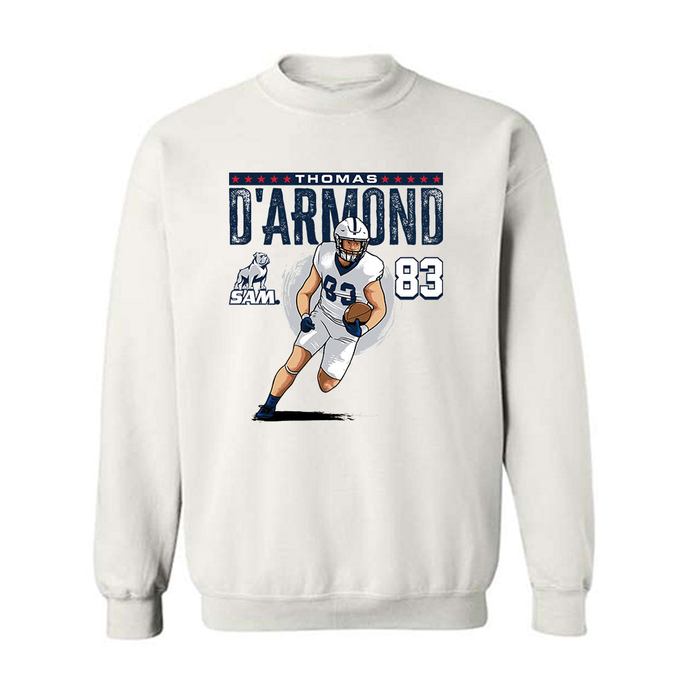 Samford - NCAA Football : Thomas D'Armond - Crewneck Sweatshirt Player Illustration