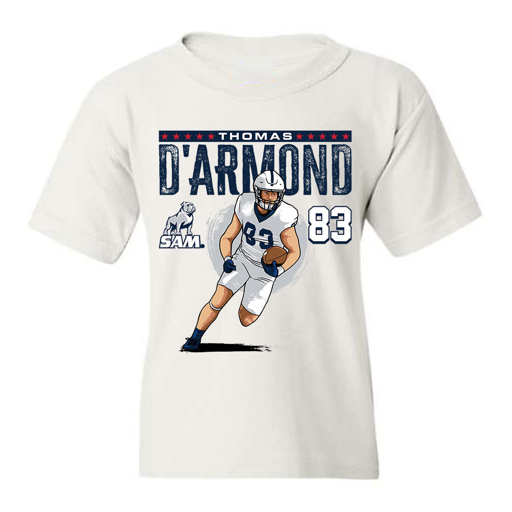 Samford - NCAA Football : Thomas D'Armond - Youth T-Shirt Player Illustration