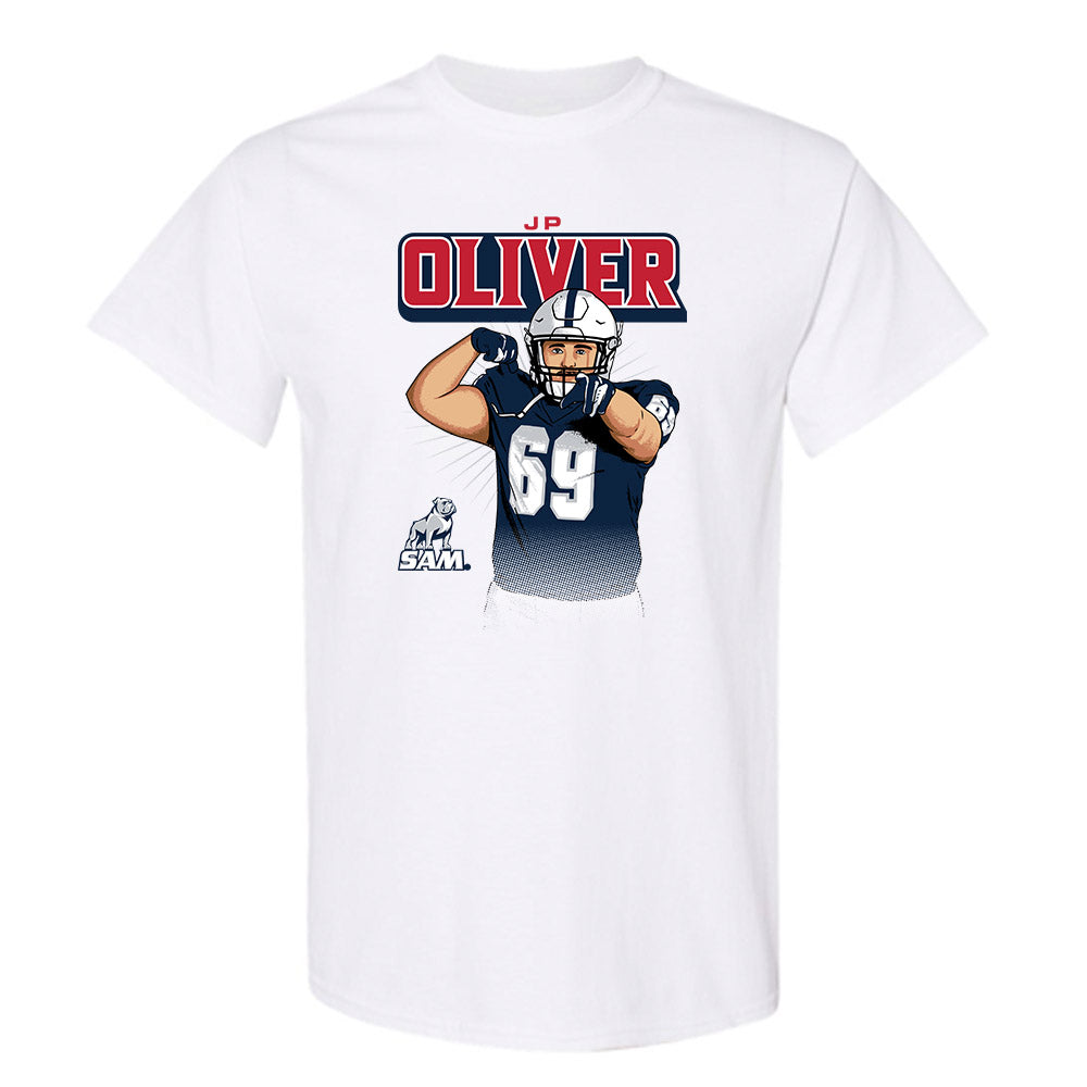 Samford - NCAA Football : JP Oliver - T-Shirt Player Illustration