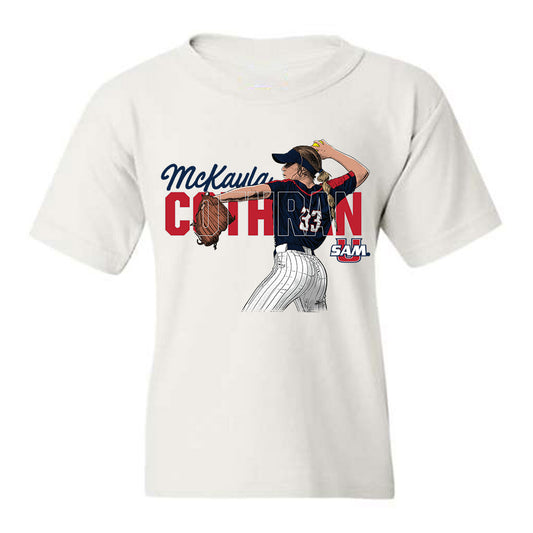 Samford - NCAA Softball : McKayla Cothran - Youth T-Shirt Player Illustration