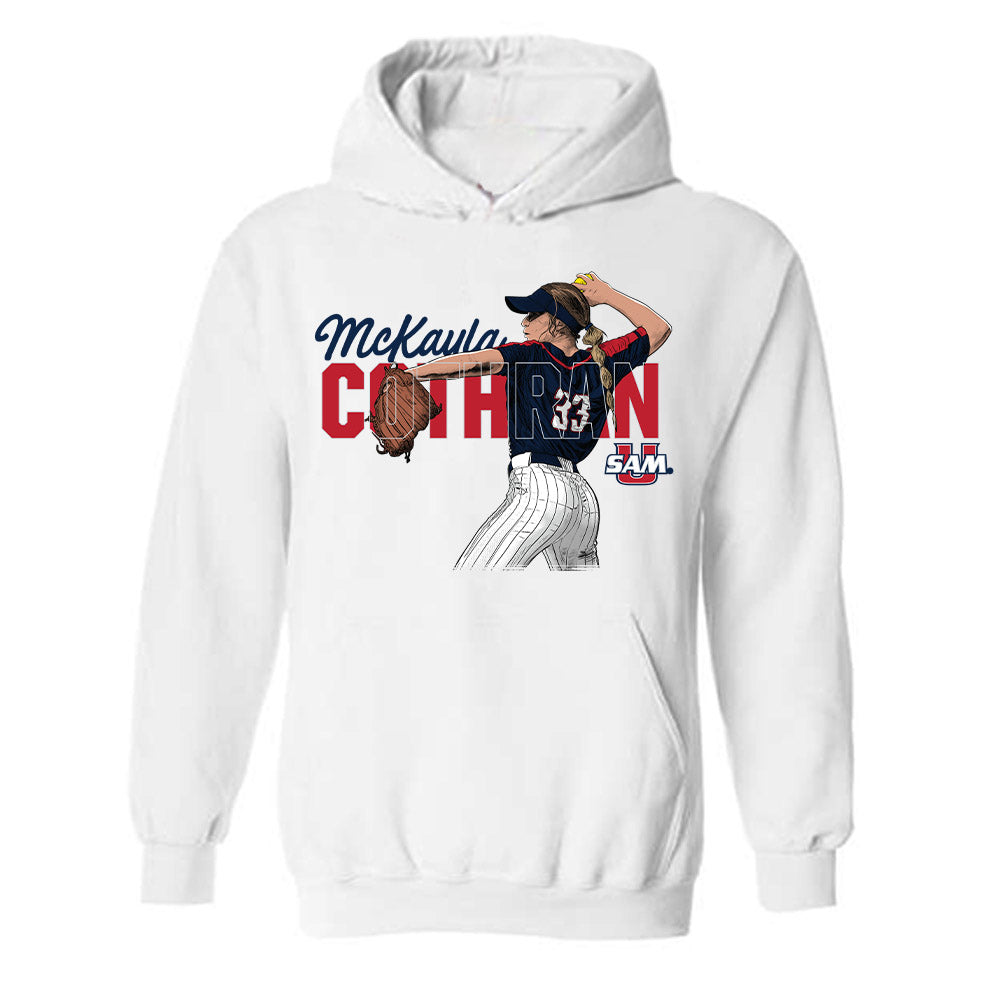 Samford - NCAA Softball : McKayla Cothran - Hooded Sweatshirt Player Illustration