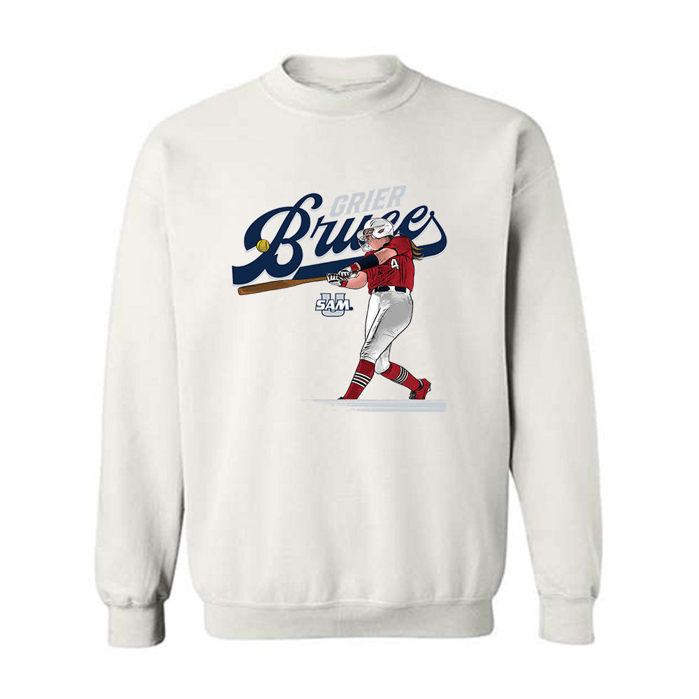 Samford - NCAA Softball : Grier Bruce - Crewneck Sweatshirt Player Illustration