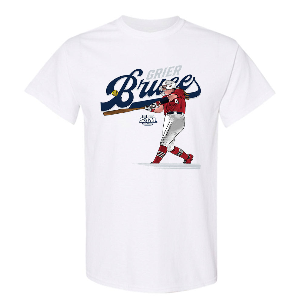 Samford - NCAA Softball : Grier Bruce - T-Shirt Player Illustration