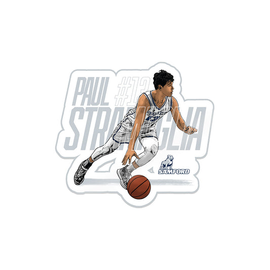 Samford - NCAA Men's Basketball : Paul Stramaglia - Caricature Sticker-0