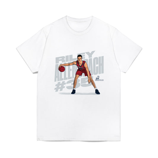 Samford - NCAA Men's Basketball : Riley Allenspach - Caricature Comfort Colors T-Shirt-0