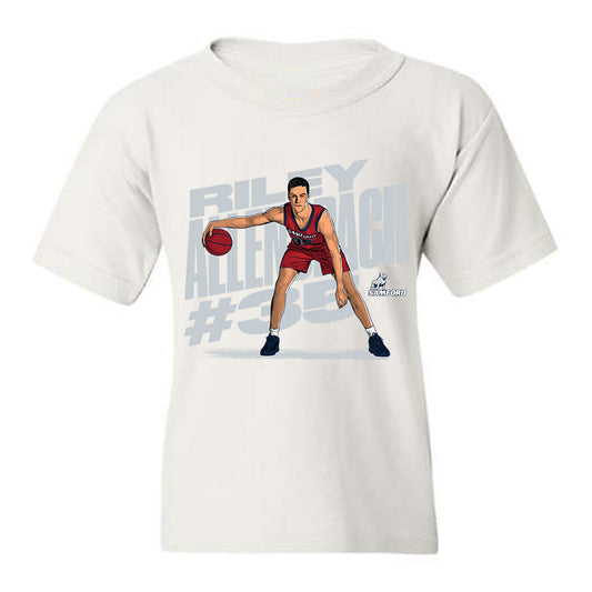 Samford - NCAA Men's Basketball : Riley Allenspach - Caricature Youth T-Shirt-0