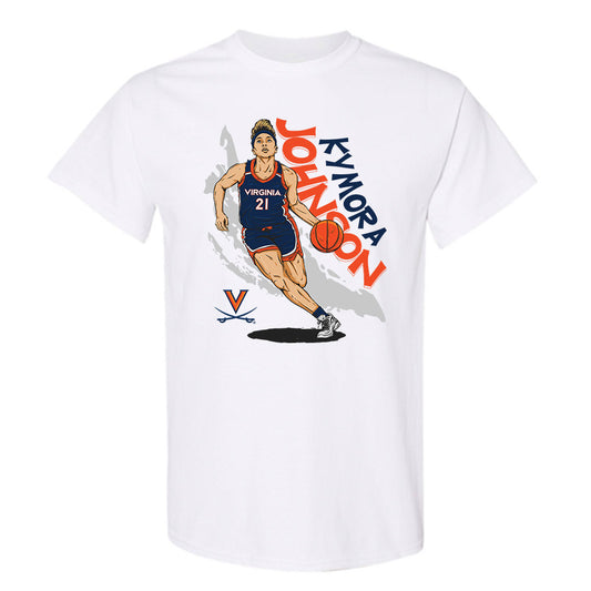 Virginia - NCAA Women's Basketball : Kymora Johnson - T-Shirt Individual Caricature