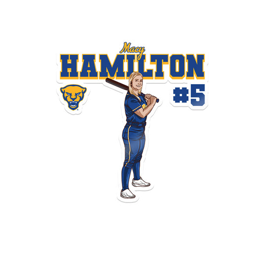 Pittsburgh - NCAA Softball : Macy Hamilton - Sticker Individual Caricature