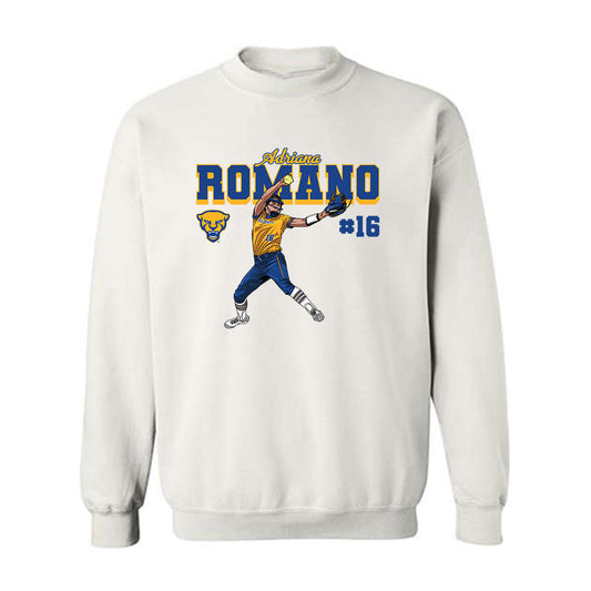 Pittsburgh - NCAA Softball : Adriana Romano - Crewneck Sweatshirt Individual Caricature