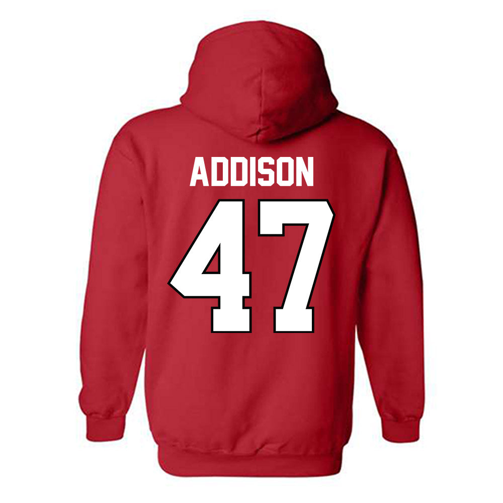 Texas Tech - NCAA Baseball : Logan Addison - Classic Shersey Hooded Sweatshirt-1