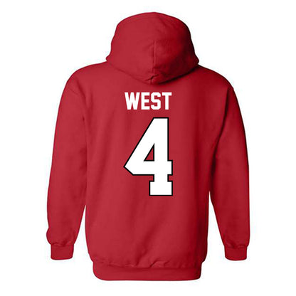Texas Tech - NCAA Football : Tyrone West - Classic Shersey Hooded Sweatshirt-1