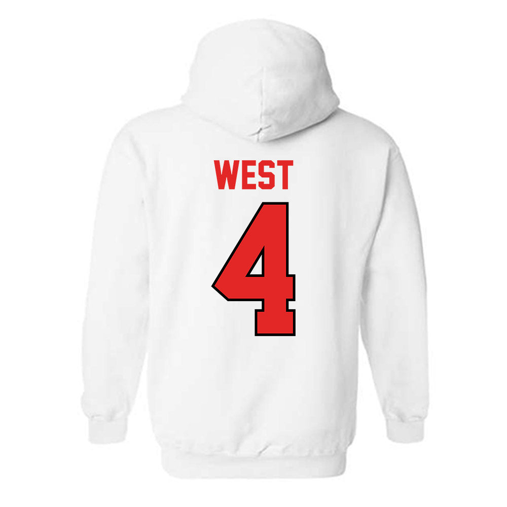 Texas Tech - NCAA Football : Tyrone West - Classic Shersey Hooded Sweatshirt-1