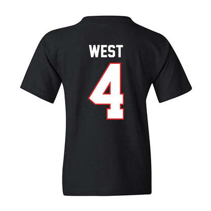 Texas Tech - NCAA Football : Tyrone West - Classic Shersey Youth T-Shirt-1