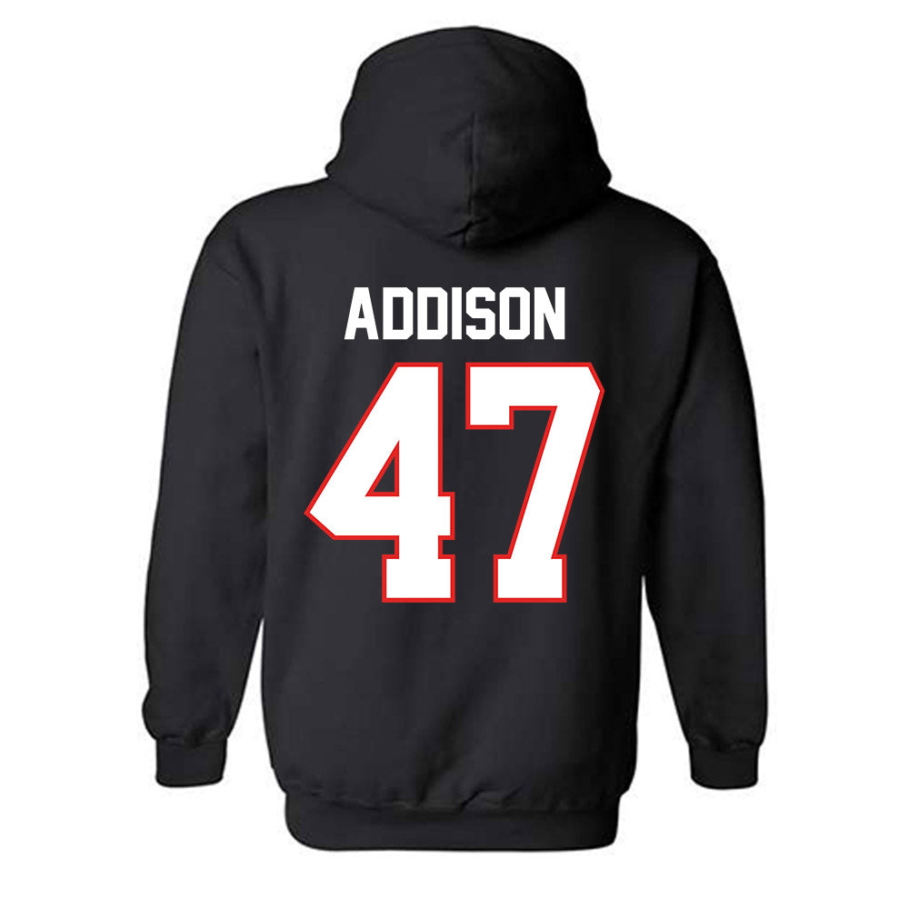 Texas Tech - NCAA Baseball : Logan Addison - Classic Shersey Hooded Sweatshirt-1