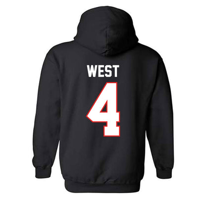 Texas Tech - NCAA Football : Tyrone West - Classic Shersey Hooded Sweatshirt-1