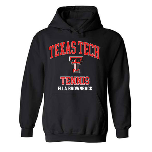 Texas Tech - NCAA Women's Tennis : Ella Brownback - Classic Fashion Shersey Hooded Sweatshirt-0