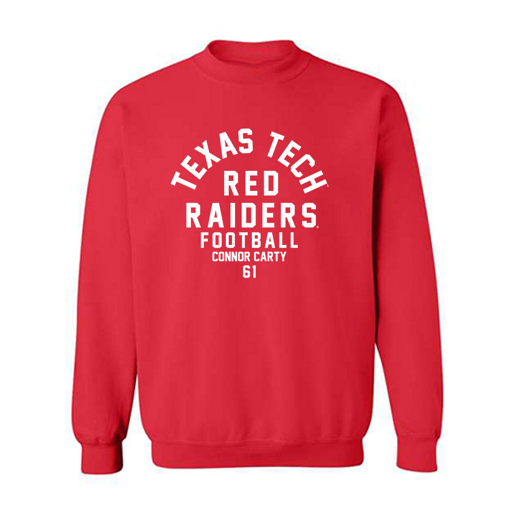 Texas Tech - NCAA Football : Connor Carty - Classic Fashion Shersey Crewneck Sweatshirt-0