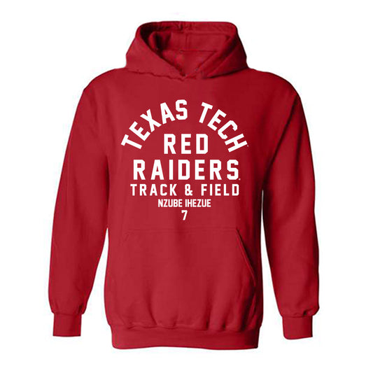 Texas Tech - NCAA Men's Track & Field : Nzube Ihezue - Classic Fashion Shersey Hooded Sweatshirt-0