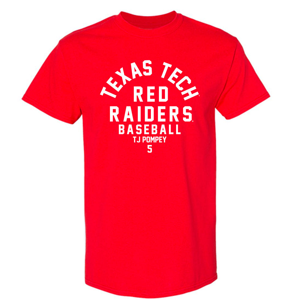 Texas Tech - NCAA Baseball : Tj Pompey - Classic Fashion Shersey T-Shirt