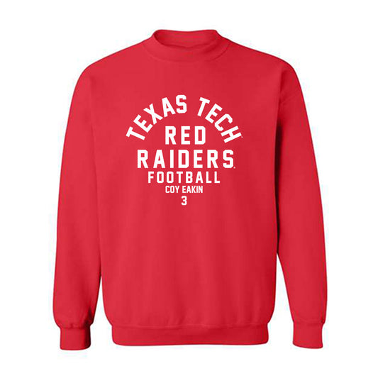 Texas Tech - NCAA Football : Coy Eakin - Classic Fashion Shersey Crewneck Sweatshirt-0