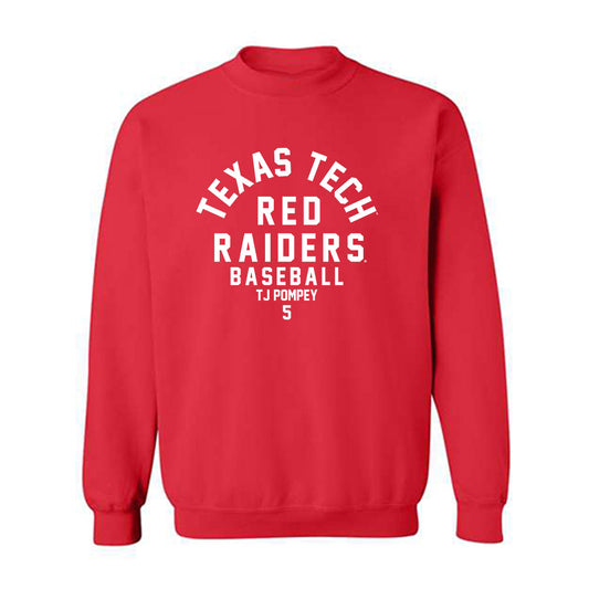 Texas Tech - NCAA Baseball : Tj Pompey - Classic Fashion Shersey Crewneck Sweatshirt