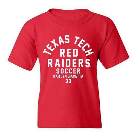 Texas Tech - NCAA Women's Soccer : Kaitlyn Giametta - Classic Fashion Shersey Youth T-Shirt-0