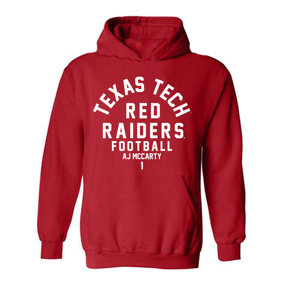 Texas Tech - NCAA Football : AJ McCarty - Classic Fashion Shersey Hooded Sweatshirt-0
