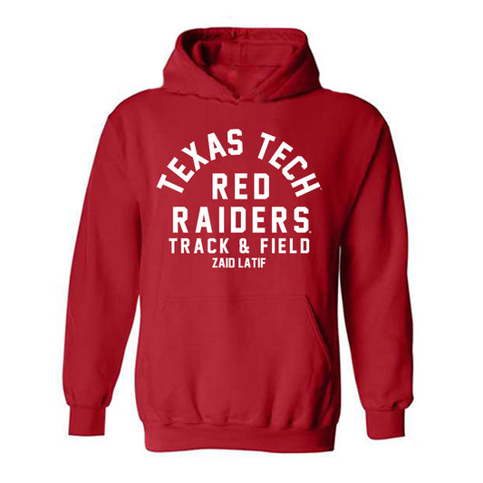 Texas Tech - NCAA Men's Track & Field : Zaid Latif - Classic Fashion Shersey Hooded Sweatshirt-0