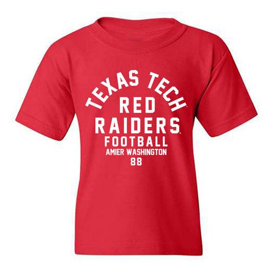 Texas Tech - NCAA Football : Amier Washington - Classic Fashion Shersey Youth T-Shirt-0