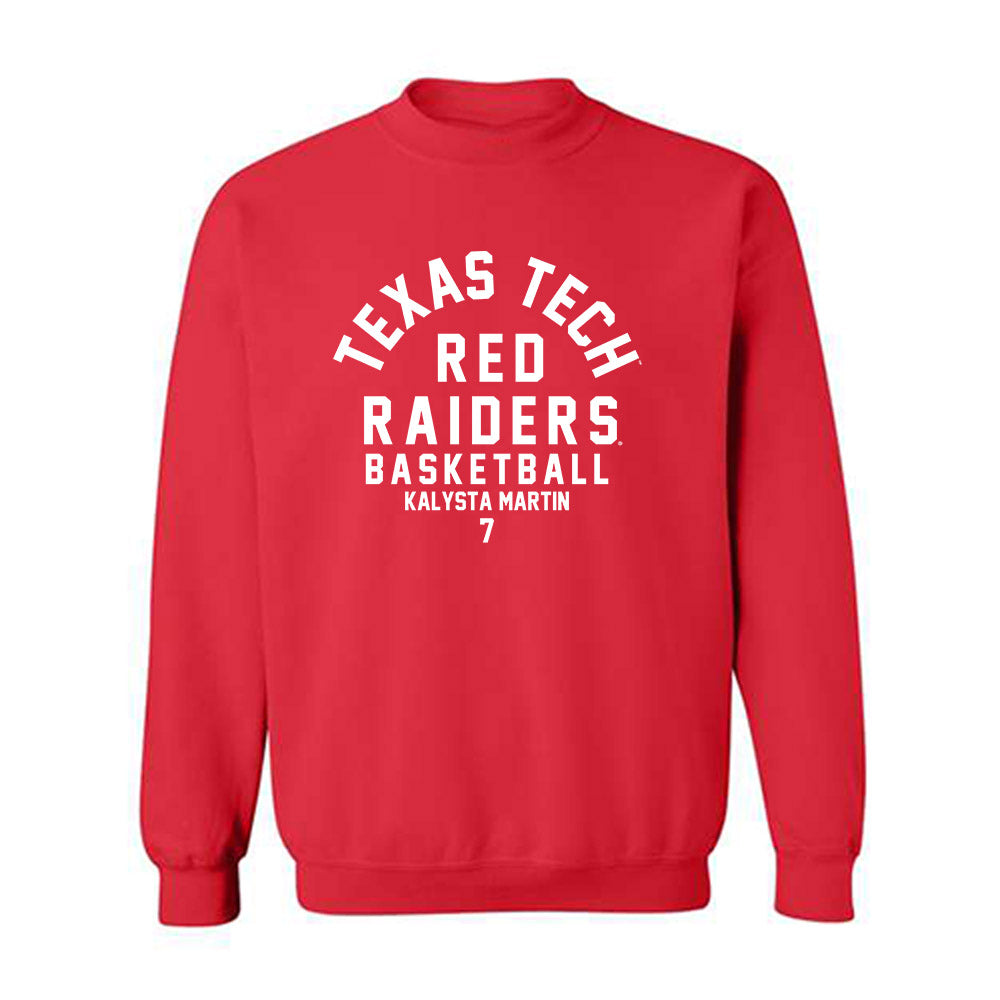 Texas Tech - NCAA Women's Basketball : Kalysta Martin - Classic Fashion Shersey Crewneck Sweatshirt-0