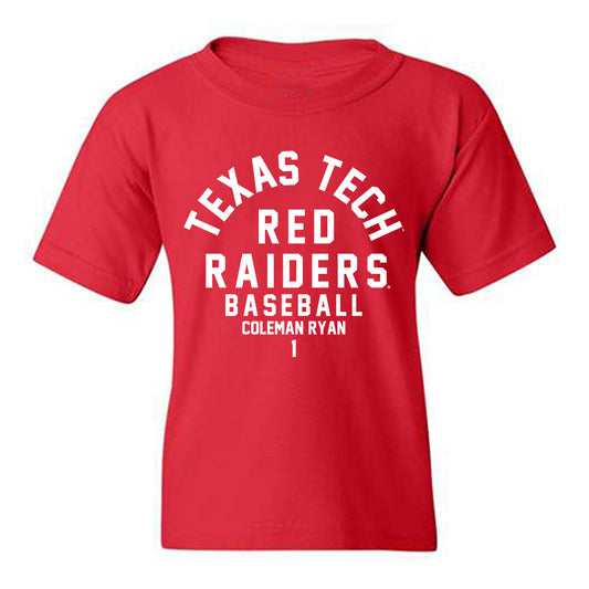 Texas Tech - NCAA Baseball : Coleman Ryan - Classic Fashion Shersey Youth T-Shirt-0