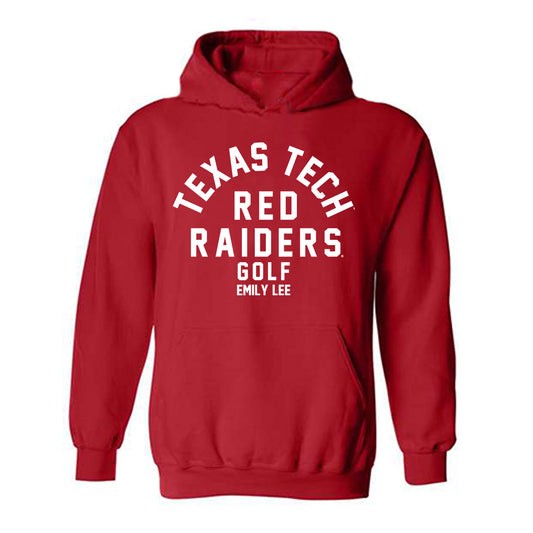 Texas Tech - NCAA Women's Golf : Emily Lee - Classic Fashion Shersey Hooded Sweatshirt-0