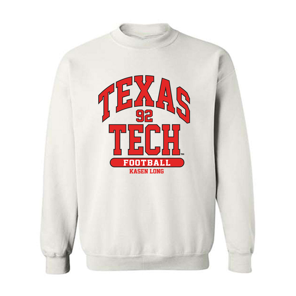 Texas Tech - NCAA Football : Kasen Long - Classic Fashion Shersey Crewneck Sweatshirt