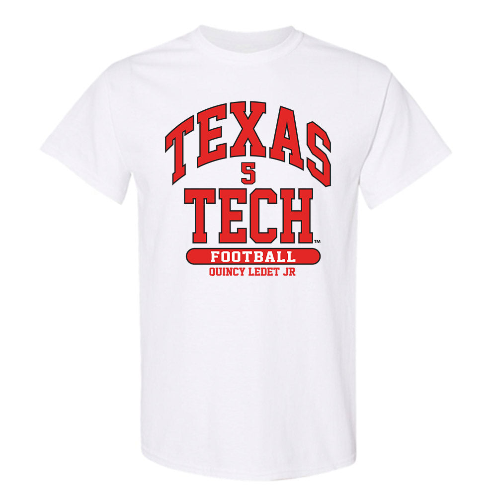 Texas Tech - NCAA Football : Quincy Ledet Jr - Classic Fashion Shersey T-Shirt