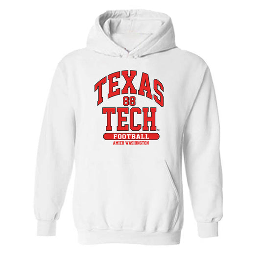 Texas Tech - NCAA Football : Amier Washington - Classic Fashion Shersey Hooded Sweatshirt-0
