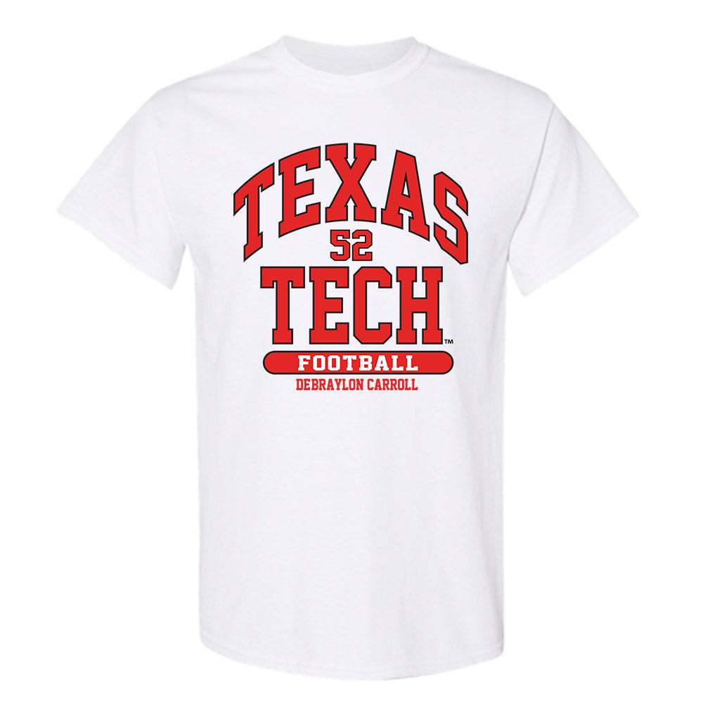 Texas Tech - NCAA Football : De'Braylon Carroll - Classic Fashion Shersey T-Shirt