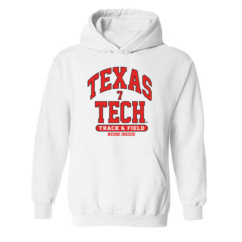 Texas Tech - NCAA Men's Track & Field : Nzube Ihezue - Classic Fashion Shersey Hooded Sweatshirt-0