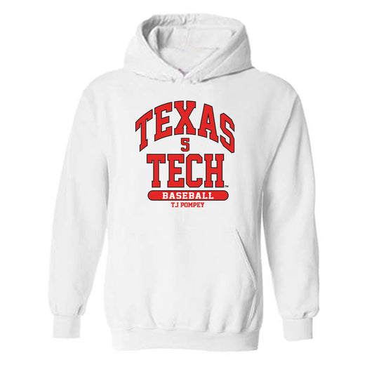 Texas Tech - NCAA Baseball : Tj Pompey - Classic Fashion Shersey Hooded Sweatshirt