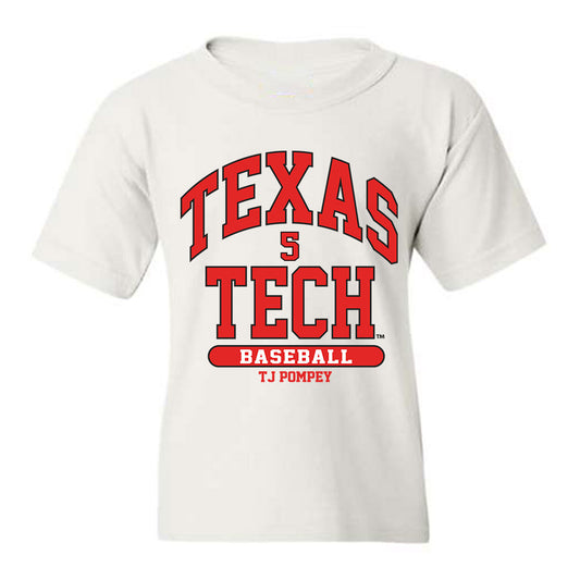 Texas Tech - NCAA Baseball : Tj Pompey - Classic Fashion Shersey Youth T-Shirt