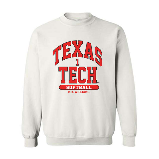 Texas Tech - NCAA Softball : Mia Williams - Classic Fashion Shersey Crewneck Sweatshirt-0