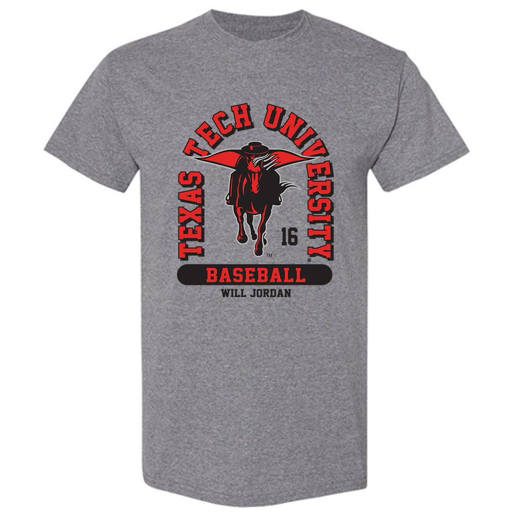 Texas Tech - NCAA Baseball : Will Jordan - Classic Fashion Shersey T-Shirt-0
