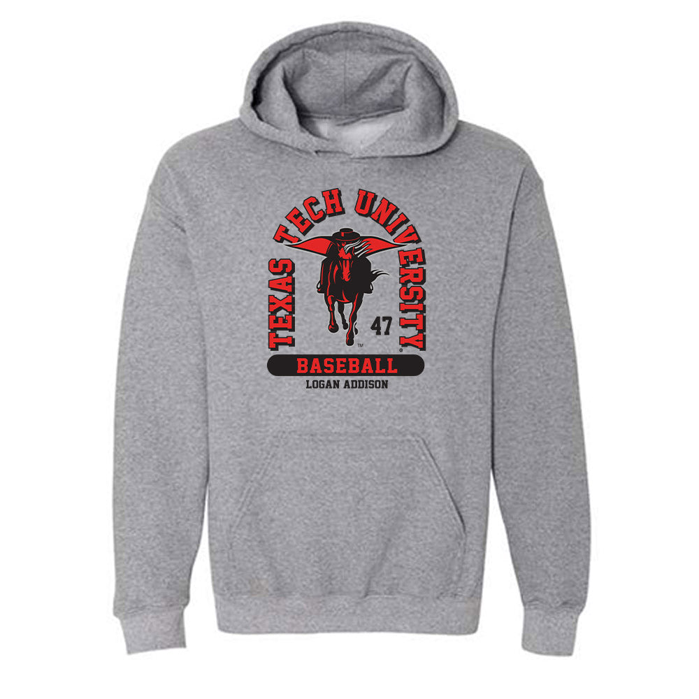 Texas Tech - NCAA Baseball : Logan Addison - Classic Fashion Shersey Hooded Sweatshirt-0