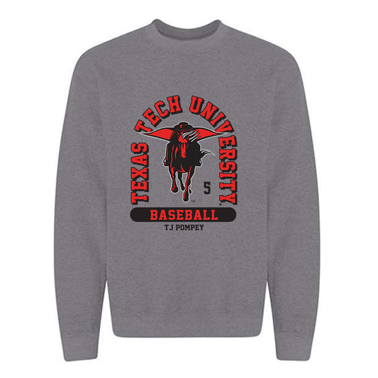 Texas Tech - NCAA Baseball : Tj Pompey - Classic Fashion Shersey Crewneck Sweatshirt