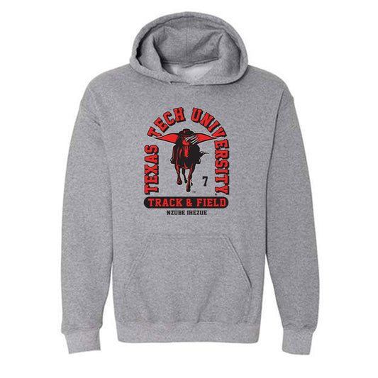 Texas Tech - NCAA Men's Track & Field : Nzube Ihezue - Classic Fashion Shersey Hooded Sweatshirt-0