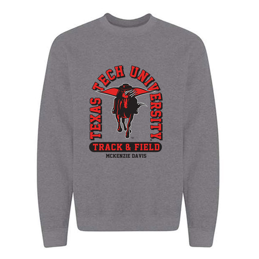 Texas Tech - NCAA Women's Track & Field : McKenzie Davis - Classic Fashion Shersey Crewneck Sweatshirt-0