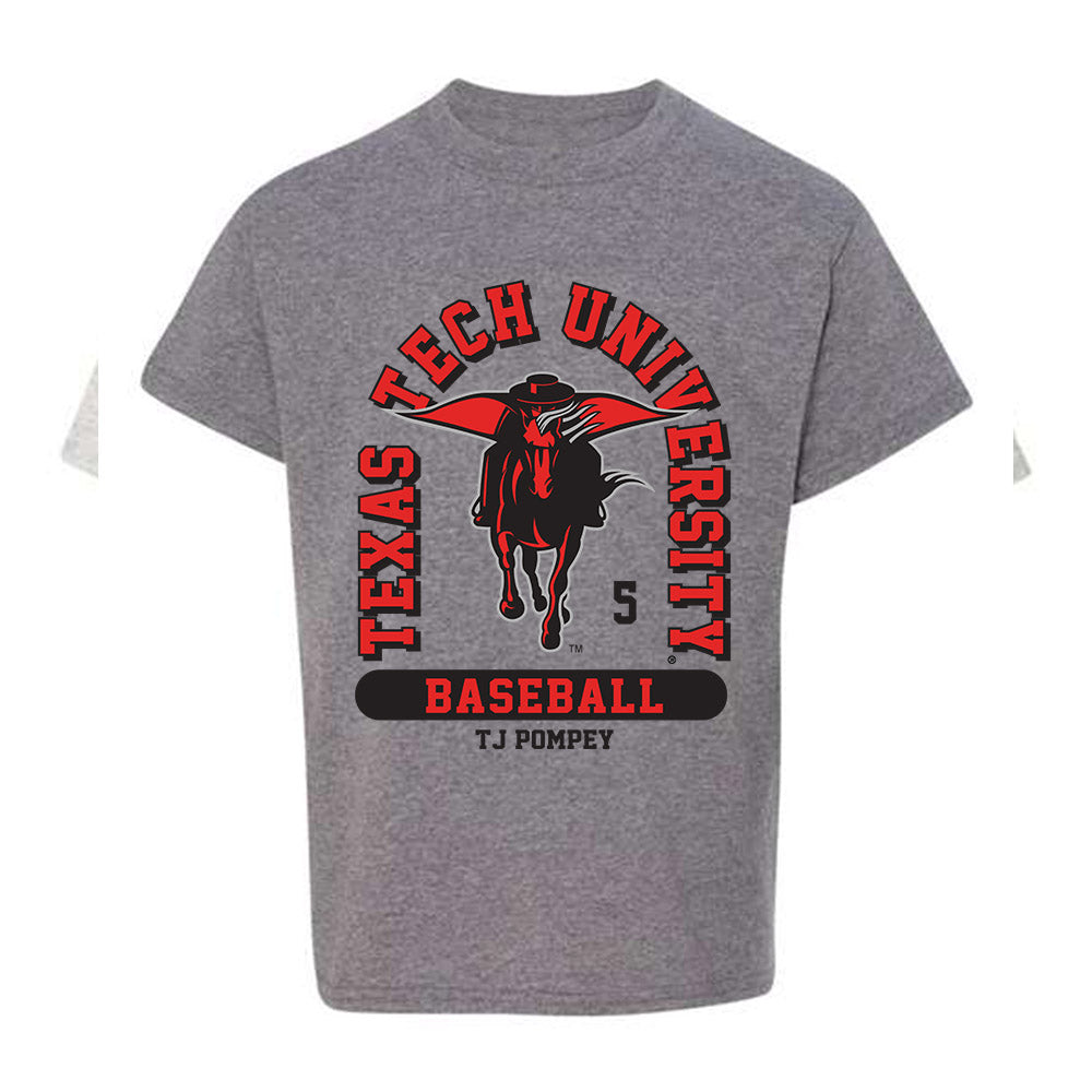 Texas Tech - NCAA Baseball : Tj Pompey - Classic Fashion Shersey Youth T-Shirt