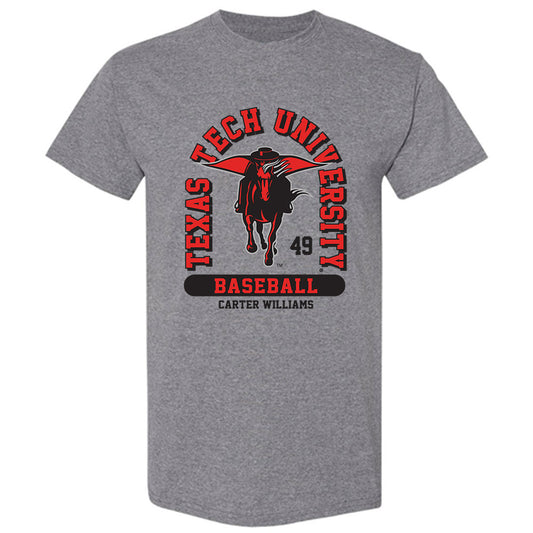 Texas Tech - NCAA Baseball : Carter Williams - Classic Fashion Shersey T-Shirt-0