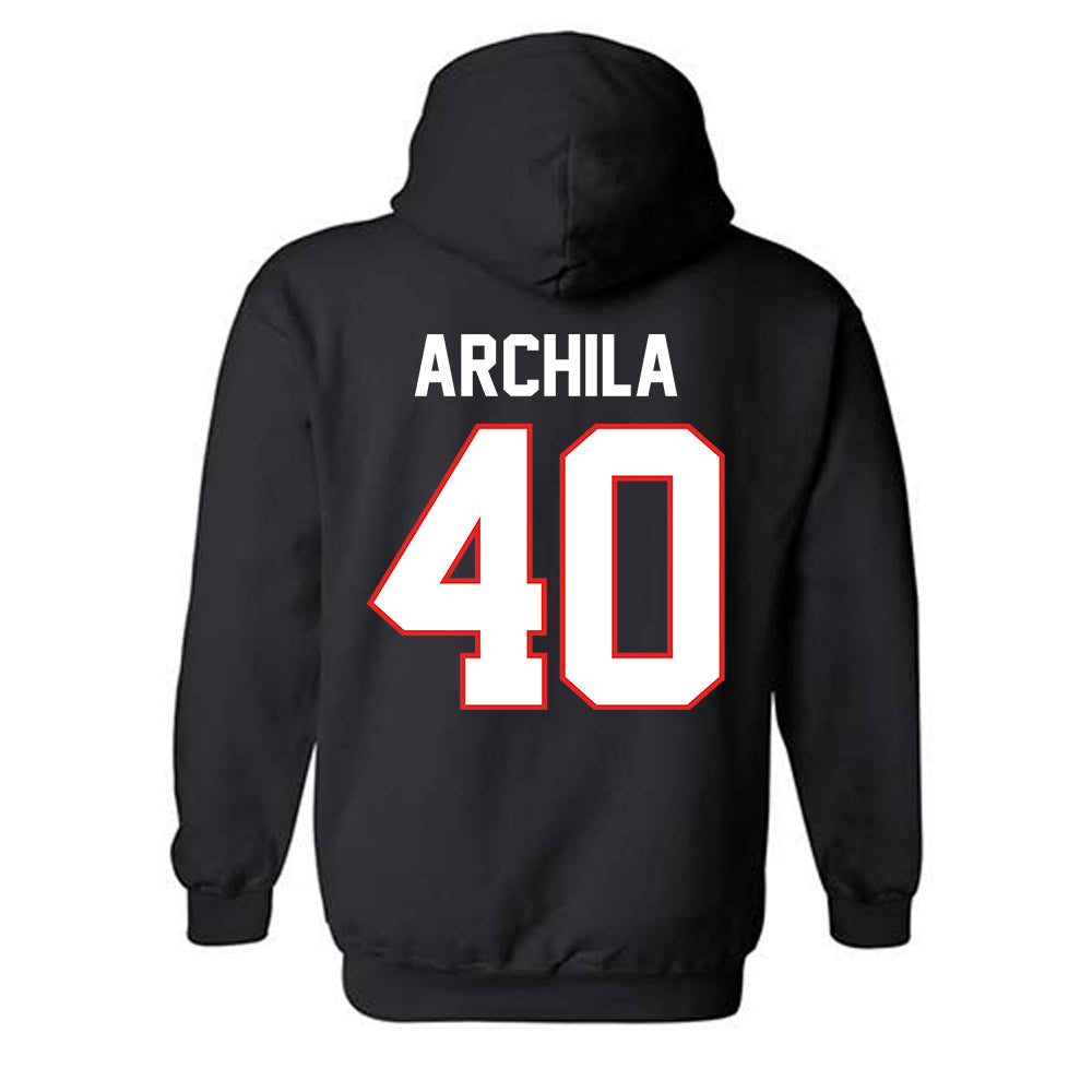 Texas Tech - NCAA Baseball : Dominic Archila - Sports Shersey Hooded Sweatshirt-1